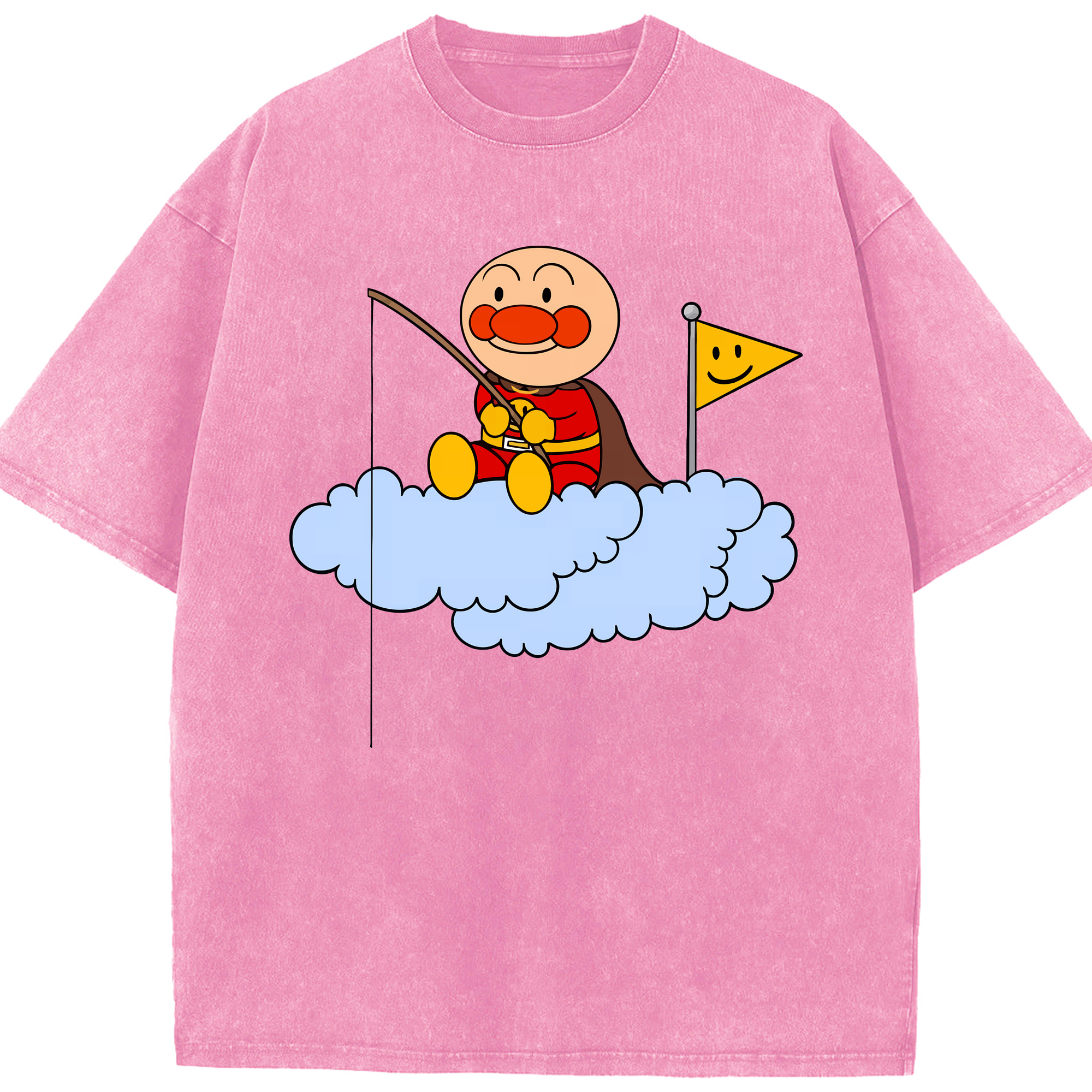（画像用） アンパンマン Anpanman 綿100% ヴィンテージ風 半袖Tシャツ（フロントプリント）